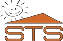 Logo STS: lachende Sonne über einem orangen Dach